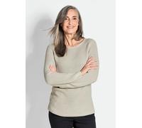 Figurschmeichelnder Pullover aus reiner Baumwolle braun 48