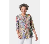 Print-Shirt GOLDNER "Figurschmeichelndes Drucktunika-Shirt", Damen, Gr. 38, bunt (bunt, gemustert), Obermaterial: 94% Viskose CV. 6% Elasthan EL., normal, Sonstiges, Shirts, Ohne (24819217-38) bunt, g