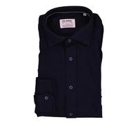 FIL NOIR Hemd Herren Slim Fit Langarm Baumwoll-Jersey blau, 41