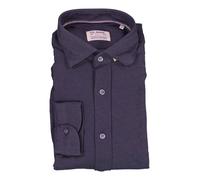 FIL NOIR Hemd Herren Slim Fit Langarm Baumwoll-Jersey grau, 44