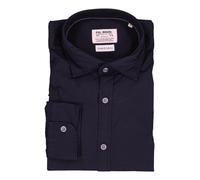 FIL NOIR Hemd Herren Slim Fit Langarm Baumwoll-Stretch schwarz, 44