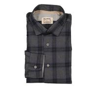 FIL NOIR Hemd Herren Slim Fit Langarm Baumwolle grau, 44