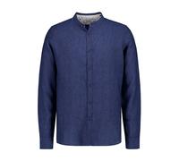 FIL NOIR Hemd Herren Slim Fit Langarm Leinen blau, 40