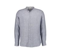 FIL NOIR Hemd Herren Slim Fit Langarm Leinen blau, 40