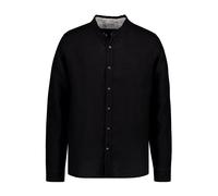 FIL NOIR Hemd Herren Slim Fit Langarm Leinen schwarz, 40