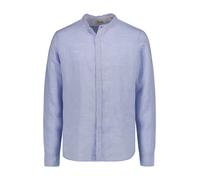 FIL NOIR Hemden Herren Slim Fit Langarm Leinen blau, 43