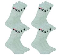 FILA Unisex Socken 3 Paar - Tennissocken, Crew Socks, Frottee, Sport, Logo 35-46 Grau 43-46 (9-11 UK)