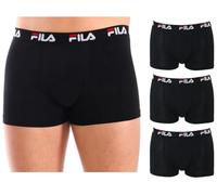 FILA 2 oder 3 Stück Herren-Boxershorts aus elastischer Baumwolle - Boxershorts Herren Baumwolle - Unterhose, 3 Stück schwarz, L