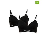 Fila 2er-Set: Bügellose BHs in Schwarz - Größe S | Damen Bhs