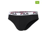 Herren Boxershorts Fila Man Brief 2 pack - black - Schwarz (S)