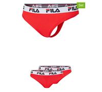 Fila 2er-Set Strings in Rot - Größe L | Damen Unterteile