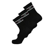 FILA 3 Paar Socken, Street Sport Socks Set, Stripes, Unisex 35-38,39-42,43-46: Farbe: Schwarz | Größe: 39-42 (6-8 UK)