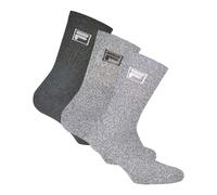 FILA 3 Paar Socken Unisex - Frottee Tennissocken, Crew Socks, Logobund, 35-46 Grau Melange 35-38 (3-5 UK)