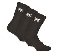 FILA Tennis Socken Herren Damen F9000 Crew 6 Paar Weiss Grau Schwarz, Farbe:weiss 6 Paar, Größe:43-46