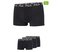 Fila 3er-Set Boxershorts in Schwarz - Größe M | Herren Waesche