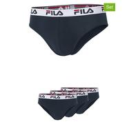 Slip FILA "MAN BRIEF", Herren, Gr. L, blau (navy), Jersey, Obermaterial: 95% Baumwolle, 5% Elasthan, körpernah, Unterhosen, mit elastischem Logobund (73790150-L) navy