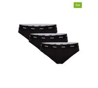 Fila 3er-Set: Slips in Schwarz - Größe M | Damen Unterteile