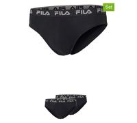 Slip FILA "MAN BRIEF", Herren, Gr. M, schwarz, Jersey, Obermaterial: 95% Baumwolle, 5% Elasthan, bedruckt, unifarben, körpernah, Unterhosen Slip, elastischer Logobund (55480936-M) schwarz