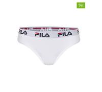 Brasilslip FILA "WOMAN BRAZILIAN SLIP", Damen, Gr. L, weiß, Obermaterial: 95% Baumwolle, 5% Elasthan, unifarben, körpernah, Unterhosen, mit elastischem Logobund (62105805-L) weiß