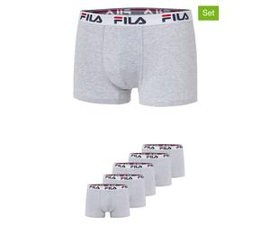 Fila 5er-Set Boxershorts in Grau - Größe XL | Herren Waesche
