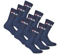 FILA Unisex Socken 3 Paar - Tennissocken, Crew Socks, Frottee, Sport, Logo 35-46 Marine 35-38 (3-5 UK)