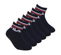 FILA 6 Paar Sportsocken für Kinder, aus Baumwolle, Größen 23 bis 34, verschiedene Farben, blau, 31-34 cm