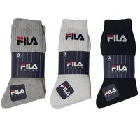 Fila 6 Paar Tennissocken aus Frottee-Baumwolle, für Herren und Damen, Größen 36 bis 46, verschiedene Farben., 6 Paar grau, 43-46