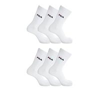 FILA 6er Pack Unisex Socken, Sport Strümpfe Damen oder Herren mit Frotteesohle (6 Paar) (43-46 - 6 Paar, Weiss (300))