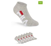 Socken FILA "UNISEX INVISIBLE SOCKS", Damen, Gr. 39-42, grau, Baumwollmischung, normal, Socken Socken, großer Markenschriftzug seitlich (71057403-39) grau