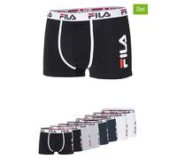Fila 8er-Set Boxershorts in Dunkelblau/ Grau - Größe S | Herren Waesche