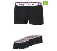 Boxershorts FILA "MAN BOXER SHORTS", Herren, Gr. XL, schwarz, Obermaterial: 95% Baumwolle, 5% Elasthan, unifarben, körpernah, Unterhosen, mit ergonomischem Schnitt (83896441-XL) schwarz