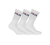 FILA Tennissocken 6 Paar (2x3er) Frottee mit Logobund Unisex Weiß 43-46
