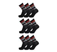 Socken FILA, Damen, Gr. 43-46, schwarz, Baumwollmischung, elastisch, Socken Socken, breites Rippenbündchen, Logoschriftzug, Cotton-Mix (44453112-43) schwarz