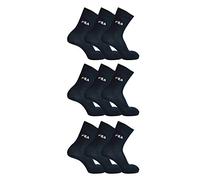 FILA 9 Paar Sport Street Socken, Damen oder Herren, (3x 3er Pack) Einfarbig