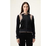 FILA Adriano Slim Velour Track Jacket Black-taupe Gray Größe: L | Leichte Jacken Outlet | Damen | Grau