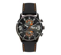 Fila Herrenuhr Chronograph Silikon Armband FILASTYLE 38-175 schwarz/orange