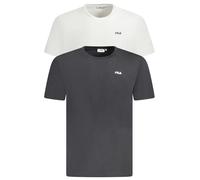 Fila Bio Baumwolle TShirt Duo Schwarz Weiss - Größe: 2XL