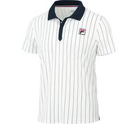 Herren Tennispoloshirt Fila Polo Stripes "Björn" M - Weiß