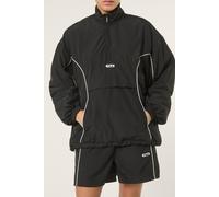 FILA Casano Oversized Contrast Piping Anorak Black Größe: M | Leichte Jacken Outlet | Damen | Schwarz