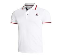 Fila Core Button Piro Polo Herren-Weiß,Rot in weiß, Größe: L