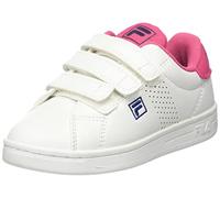 FILA Crosscourt 2 NT Velcro Kids Sneaker, White-Carmine, 34 EU