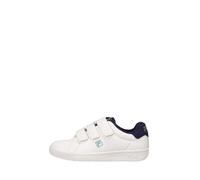 FILA Crosscourt 2 NT Velcro Kids Sneaker, White-Medieval Blue, 34 EU
