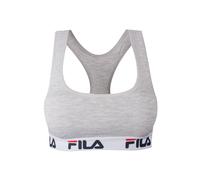 FILA Damen Bustier - ungepolsterter Bra, ohne Bügel, Baumwolle, einfarbig grau XL (X-Large)