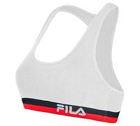 FILA Damen Bustier - Bra, Sport-BH, Racerback, Cotton Stretch, einfarbig, XS-XL Weiß XS
