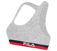 FILA Damen Bustier - Bra, Sport-BH, Racerback, Cotton Stretch, einfarbig, XS-XL Grau XS