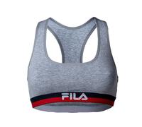FILA Damen Bustier - Bra, Sport-BH, Racerback, Cotton Stretch, einfarbig, XS-XL Grau S