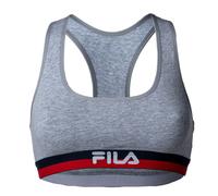 FILA Damen Bustier - Bra, Sport-BH, Racerback, Cotton Stretch, einfarbig, XS-XL Grau S