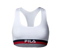 FILA Damen Bustier - Bra, Sport-BH, Racerback, Cotton Stretch, einfarbig, XS-XL Weiß XS