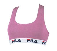 FILA Damen Bustier - ungepolsterter Bra, ohne Bügel, Baumwolle, einfarbig Lila S (Small)