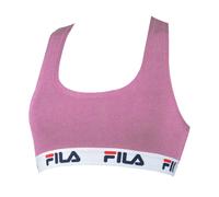 FILA Damen Bustier - ungepolsterter Bra, ohne Bügel, Baumwolle, einfarbig Lila XS (X-Small)